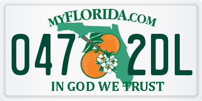 FL license plate 0472DL