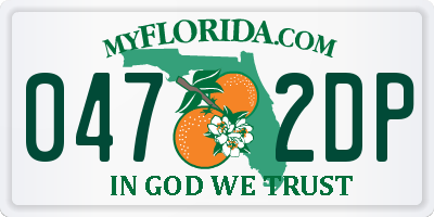 FL license plate 0472DP