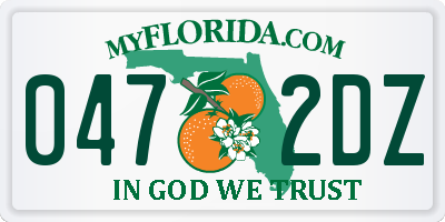 FL license plate 0472DZ