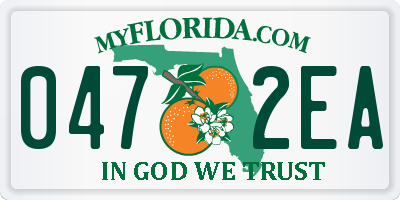 FL license plate 0472EA