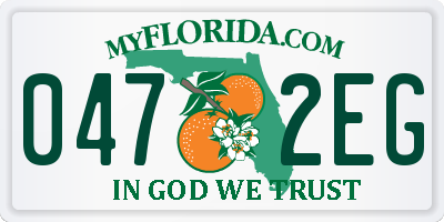 FL license plate 0472EG