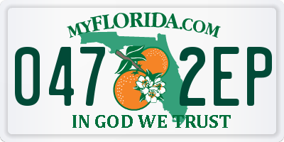 FL license plate 0472EP