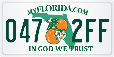 FL license plate 0472FF