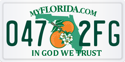 FL license plate 0472FG