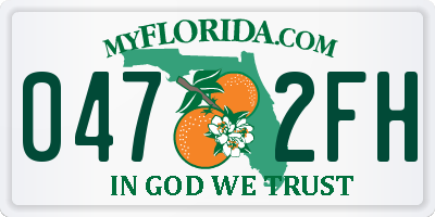 FL license plate 0472FH