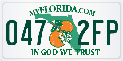 FL license plate 0472FP