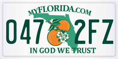 FL license plate 0472FZ