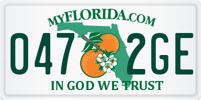 FL license plate 0472GE