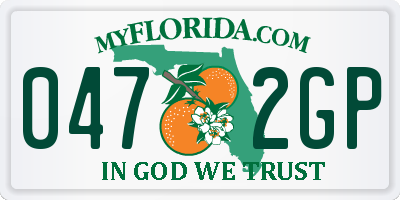 FL license plate 0472GP