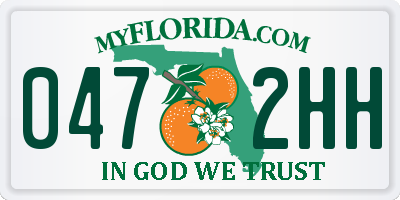 FL license plate 0472HH
