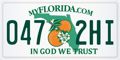 FL license plate 0472HI