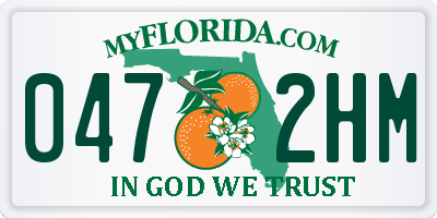 FL license plate 0472HM