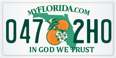 FL license plate 0472HO