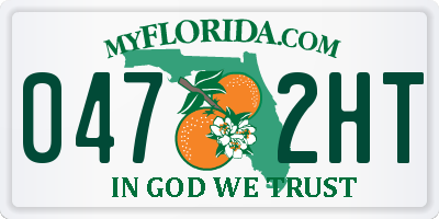 FL license plate 0472HT