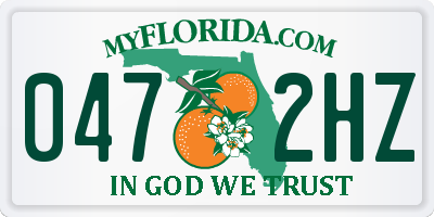 FL license plate 0472HZ