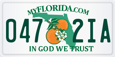 FL license plate 0472IA