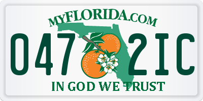 FL license plate 0472IC