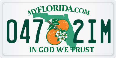 FL license plate 0472IM