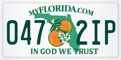 FL license plate 0472IP