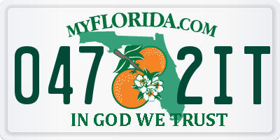 FL license plate 0472IT