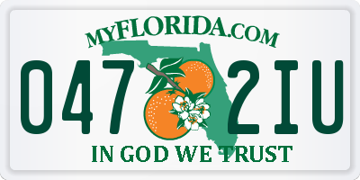 FL license plate 0472IU