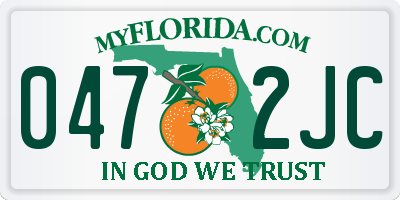 FL license plate 0472JC