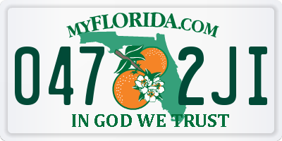 FL license plate 0472JI