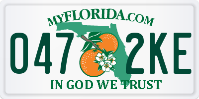 FL license plate 0472KE