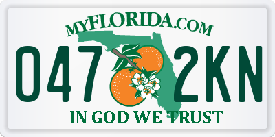 FL license plate 0472KN