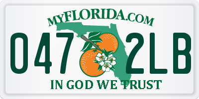 FL license plate 0472LB