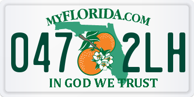 FL license plate 0472LH