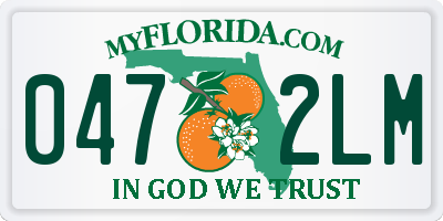 FL license plate 0472LM