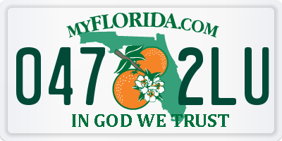 FL license plate 0472LU