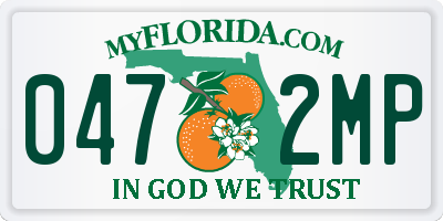 FL license plate 0472MP