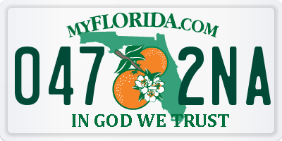 FL license plate 0472NA