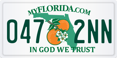 FL license plate 0472NN
