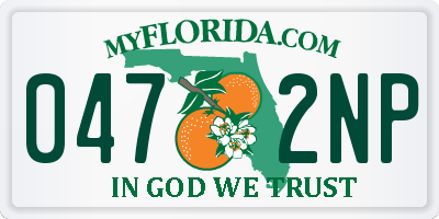 FL license plate 0472NP