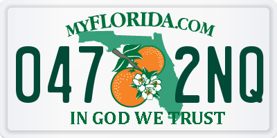 FL license plate 0472NQ