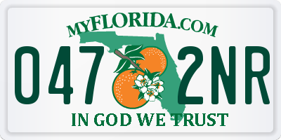 FL license plate 0472NR