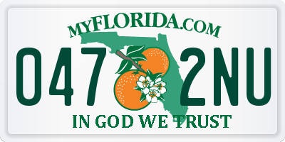 FL license plate 0472NU