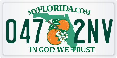 FL license plate 0472NV