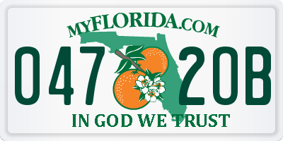 FL license plate 0472OB