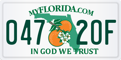 FL license plate 0472OF