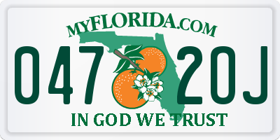 FL license plate 0472OJ