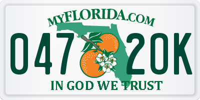 FL license plate 0472OK