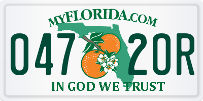 FL license plate 0472OR