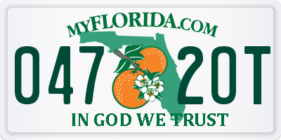 FL license plate 0472OT