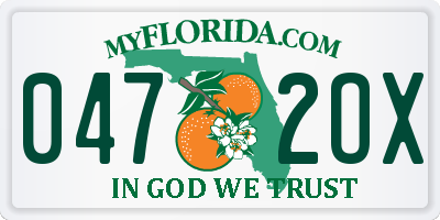 FL license plate 0472OX