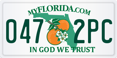 FL license plate 0472PC