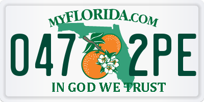 FL license plate 0472PE